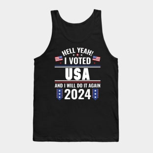 I Voted USA And I Will Do It Again 2024 Tank Top